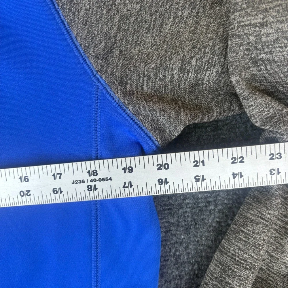 Adidas Climawarm Hoodie Men Medium Blue Gray Fleece Lined Raglan Sleeve Full Zip